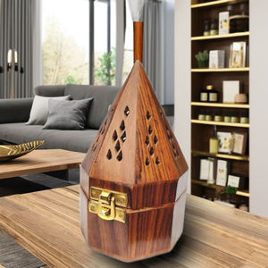 Quemador de Incienso Orgánico Ecológico de Madera Natural, Incensario Rústico Hecho a Mano, Recolector de Ceniza, Incienso Indio para Ceremonias Religiosas - Product Image 6