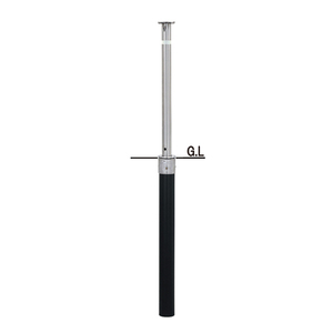 Bolardo Retráctil Manual Japonés de Acero Inoxidable TEIKIN, 710 mm de Altura, Superficie Pulida, Sin Necesidad de Energía, Bajo Consumo - Product Image 2
