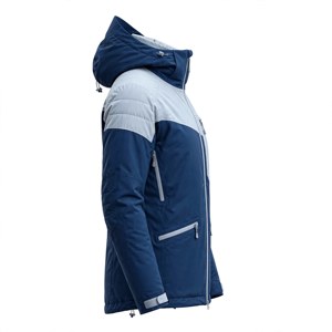 Chaqueta Acolchada Impermeable con Capucha para Hombre, Diseño Color Block, Poliéster, Cierre Completo, Deportiva, para Invierno y Actividades al Aire Libre - Product Image 5