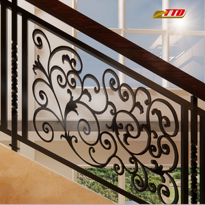 Rampe d'escalier en fer forgé de qualité supérieure avec motifs personnalisés pour villas, maisons, hôtels et appartements haut de gamme - Product Image 1