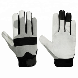 Gants de sécurité industriels de haute qualité, demi-doigts, en cuir, antidérapants, sans latex, pour écran tactile, résistants aux chocs, pour hommes et femmes - Product Image 3