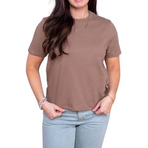 T-shirt pour femme de qualité supérieure, col rond, style moderne, tendance, décontracté, OEM - Product Image 5
