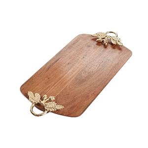 Bandeja de Servir de Madera Desechable Ecológica de Último Diseño con Asas de Lujo Hechas a Mano, Decorativas y Seguras para el Contacto con Alimentos - Product Image 1