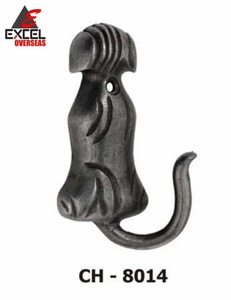 Gancho de hierro fundido para sombreros y abrigos con diseño de manija, para instalaciones estándar en puertas, precio al por mayor - Product Image 1