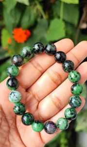 สร้อยข้อมือทับทิมธรรมชาติในโซไซต์ สร้อยข้อมือพลอยทับทิมแท้ในโซไซต์ สร้อยข้อมือคริสตัลทับทิมทำมือในโซไซต์ ทับทิมธรรมชาติ - Product Image 4