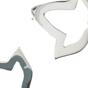 Boucles d'oreilles clous en argent motif feuille de lierre ouverte pour femme, design botanique élégant, bijoux de mode minimalistes, clous délicats, vente en gros - Product Image 3
