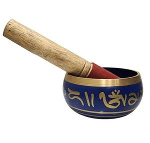 Cuenco tibetano antiguo de bronce con relieve o martillado de colores para la salud y un sonido mágico - Product Image 6
