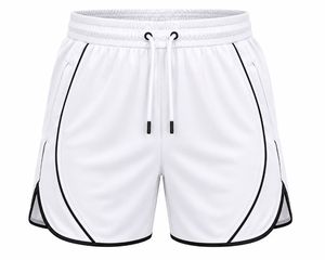 Shorts de sport décontractés pour hommes, écologiques, bleus, à séchage rapide, avec cordon de serrage à la taille, mi-longs, en polyester tricoté, pour la remise en forme et l'entraînement - Product Image 3