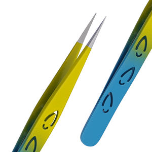 Pince à épiler pour cils Stahlmann Pro, professionnelle, de haute qualité, avec logo personnalisé, en acier inoxydable, lisse, dentelée, fine, durable, prise en main parfaite - Product Image 3