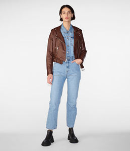 Chaquetas de cuero de vaca de calidad superior para mujer, chaquetas de motocicleta transpirables personalizadas para mujer, chaquetas de cuero genuino para motocicleta - Product Image 3