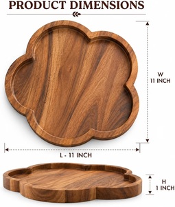 Bandeja de Servir Decorativa de Madera con Diseño de Unicornio para Café, Té, Desayuno, Aperitivos, Comida, Bebidas, Mesa de Comedor, Cocina - Product Image 4