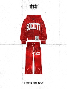 Conjunto de Sudadera con Capucha TIGERZ Society 88, Estampado por Sublimación, Unisex, Estilo Urbano, Diseño con Cremallera Extra Grande, Tejido de Poliéster para Otoño - Product Image 3