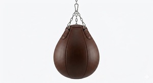 Saco de boxeo de alta gama con forma de lágrima y logotipo personalizado para entrenamiento de MMA y kickboxing; saco de boxeo sin relleno. - Product Image 3