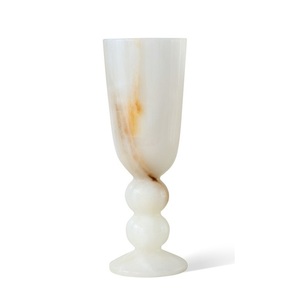 Vase en résine écologique, forme irrégulière en U, peint à la main, dégradé bleu-gris, décoration d'intérieur, personnalisation de logo, artisanat - Product Image 3