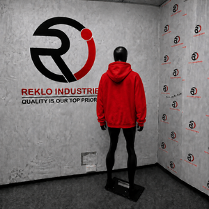 Sudadera con capucha y cremallera completa personalizada con estampado gráfico rojo, diseño de ojo, estilo urbano oversize, unisex, fabricante mayorista - Product Image 4