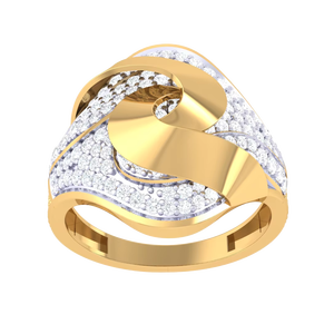 Anillo Moderno y Elegante con Diseño en Espiral para Mujer, Joyería de Lujo Dorada para Fiesta - Product Image 2