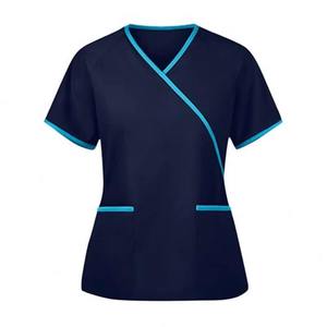 High Quality Medical Hospital Scrub Blouse <b>Jacket</b> Comfortable Durable <b>Lightweight</b> Knitted Fabric with Functional Pockets - Product Image 1
