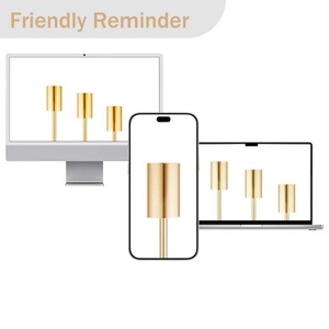 Natural Gold Taper Candle Holders Candlestick Stand Decor Candle Stick for <b>Table</b> or Mantel Centrepiece Wedding and Dinning - Product Image 4