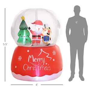 Decorazione natalizia gonfiabile a sfera di cristallo in PVC da 1,68 m con luci LED per feste in giardino interne/esterne - Product Image 3