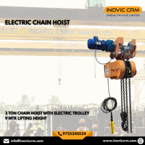 Polipasto Eléctrico de Cadena INOVIC CRM de 3 Toneladas de Alta Resistencia con Control Remoto Inalámbrico |   Equipo de Elevación Industrial para Almacén - Product Image 3