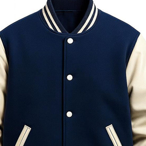 Rubans de broderie personnalisés pour veste universitaire haut de gamme de la marine grecque |   Blouson universitaire en laine coupe-vent de style urbain |   Classique - Product Image 4