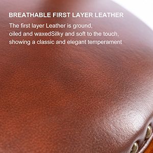 Sgabello da Bar Girevole in Legno Marrone, Altezza 29,5 Pollici, Rotazione a 360 Gradi, per Casa e Cucina, 1 Pezzo - Product Image 3