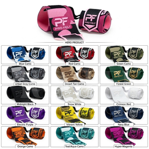 Training Powerlifting Heavy Duty Top Quality Wrist Wraps Custom Logo Camo Design Adjustable Support <b>Straps</b> for Weightlifting Gym - Product Image 1