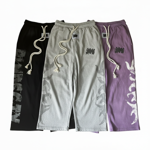 Pantalones deportivos de algodón para hombre, cintura elástica con cordón, pantalones casuales con estampado de letras, ligeros y transpirables en varios colores - Product Image 2