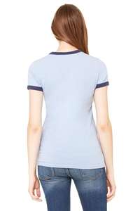 เสื้อยืดคอกว้างลายทางทรงเข้ารูป น้ำหนัก 180 กรัม พิมพ์โลโก้ตามสั่ง แฟชั่นล่าสุดสำหรับผู้หญิง คุณภาพสูง เป็นมิตรกับสิ่งแวดล้อม สวมใส่สบาย - Product Image 6