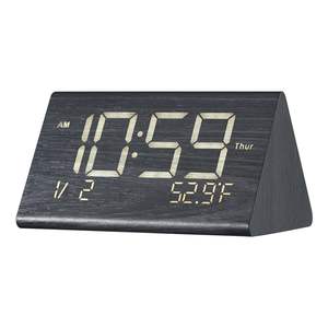 Dual Alarm Digital Desktop <b>Clock</b> with USB Night Light Black <b>Desk</b> & <b>Table</b> <b>Clock</b> - Product Image 1