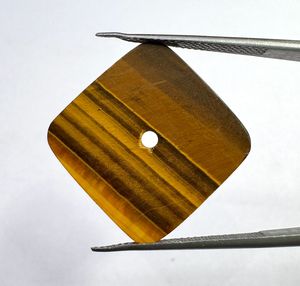 หน้าปัดนาฬิกาพร้อมกลไก NH35 ประดับด้วยหินไทเกอร์อายธรรมชาติ สีน้ำตาล/ดำ ขนาด 28.50 มม. รูปทรงสี่เหลี่ยมจัตุรัส หนา 0.6 มม. ดีไซน์คลาสสิก สวยงาม เหมาะสำหรับการประกอบนาฬิกา - Product Image 2