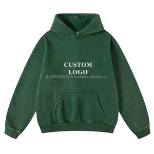 Sudaderas con capucha lavadas con ácido OEM, sudaderas con capucha de algodón con pantalla bordada personalizada, sudaderas lisas, sudaderas con capucha sublimadas en blanco para hombres - Product Image 1
