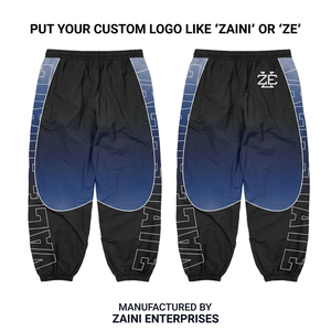 Women Windbreaker <b>Pant</b> 100% Polyester 80 GSM Black Navy Panel Jogger Custom Logo Lightweight Water Resistant Sports Casual <b>Pants</b> - Product Image 1