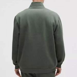 Sudadera con Capucha para Hombre, Color Verde Oliva, Corte Regular, 100% Algodón, Ecológica, Transpirable, Estilo Minimalista, para Otoño - Product Image 2