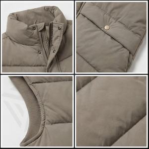 Diseño personalizado 2025 invierno cortavientos chaleco deportes chaquetas sin mangas algodón acolchado chaleco patrón bolsillo uso al aire libre hombres - Product Image 4