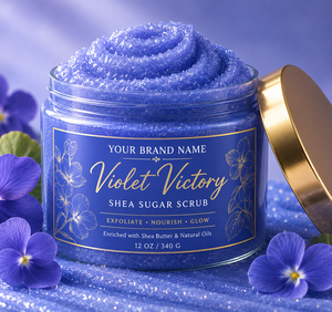 OEM Violet Victory Shea Sugar <b>Scrub</b> <b>Body</b> Exfoliator with Nourishing Oils Deep Cleansing Hydrating Spa <b>Body</b> Polish for Wholesale - Product Image 2