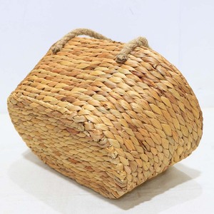 Water Hyacinth Rustic Oval <b>Basket</b> with <b>Jute</b> Rope Handles Eco-Friendly and Durable for Storage - Product Image 5