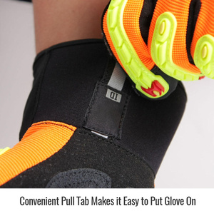 High Quality Work Wear Mechanic Gloves Youth Custom Logo Synthetic Leather Amara Anti Vibration Mechanics Glove For Sale - Product Image 2