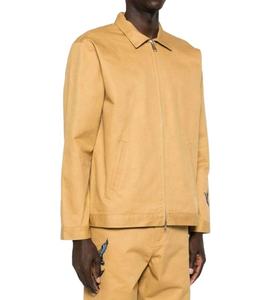 เสื้อแจ็กเก็ตผ้าซาตินสำหรับผู้ชายเสื้อทำงานแนวสตรีทเสื้อทำงานผ้าแคนวาสสำหรับใส่ทำงานมีซิปปกสองชั้น - Product Image 2