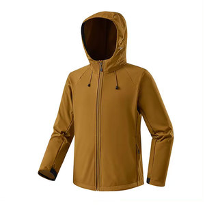 Veste coupe-vent à capuche avec fermeture éclair, style sportif, coupe classique, couleur unie, extérieur en polyester, unisexe, pour l'automne - Product Image 6