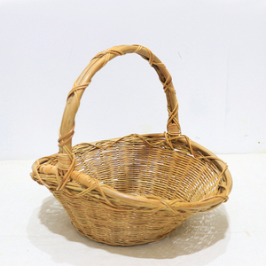 Ensemble de paniers de rangement en rotin ovales faits à la main avec poignées, design rustique multi-usages - Product Image 3