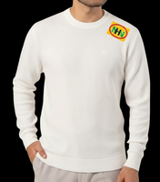 Suéter de punto casual de lana sólida para hombre, con cuello tipo almohada, estampado digital personalizado, venta al por mayor para negocios, barato, para invierno