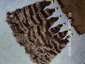 Precio de Fábrica, Cabello Humano Real al Por Mayor, Ondulado Natural, Colores Oscuros Platino, Extensiones de Cabello Humano Vietnamita 100% de Alta Calidad - Product Image 5