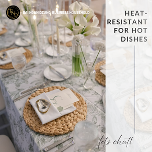 เสื่อเวียดนามแบบดั้งเดิม พรีเมียม ทำมือ นำกลับมาใช้ใหม่ได้ หนา 8 มม. ปรับขนาดได้ ผลิตจากโพลีเอสเตอร์ผสมฝ้าย ขนาดสั่งทำได้ ไดอัน - Product Image 4