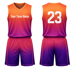 Tenue de Basketball de Haute Qualité en Gros, Personnalisable, Fournisseur OEM, Fabricant, Ensemble de Vêtements de Sport Respirants pour Équipes - Product Image 1