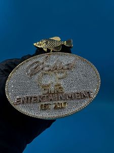 จี้รูปวงกลมแบบกำหนดเอง จี้ฮิปฮอปประดับเพชร จี้เงินแท้ 925 สลักชื่อแบบกำหนดเอง จี้แฟชั่นสำหรับแร็ปเปอร์ - Product Image 5