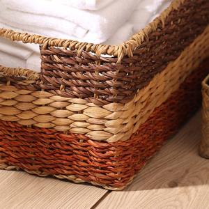 Panier de rangement en jacinthe d'eau, grand format - Panier de rangement artisanal, écologique, fabriqué au Vietnam, vente en gros - Product Image 4