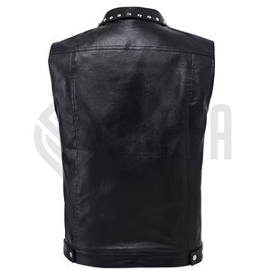Custom Men's Durable <b>Winter</b> <b>Leather</b> Vest Best Quality Design Hot Selling <b>Leather</b> Vest - Product Image 2