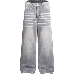 Jeans Anchos de Mezclilla para Hombre, Unisex, Estilo Urbano, Ligeros, Transpirables, de Primavera, Corte Recto, Azul - Product Image 1