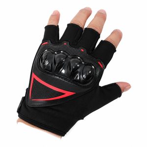 UNIQUE LEATHER Men's Full Finger Racing Gloves Breathable Shockproof Microfiber Palm Guard Hook Loop Closure for Motorcycle - Product Image 1